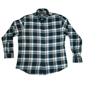 Van Heusen Men's Long Sleeve Shirt XL Button Down Classic Fit Gray Blue 17-171/2